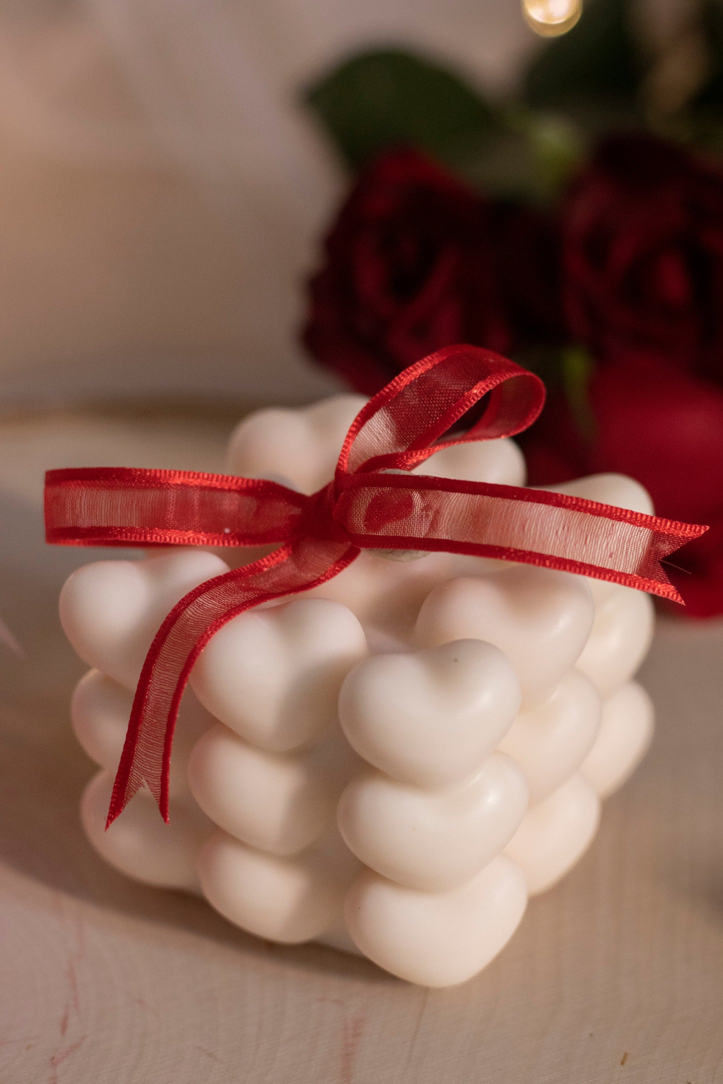 Hearts Cube Candle